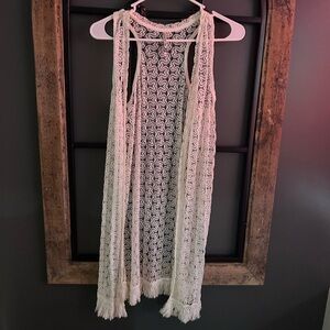 Wallflower Cream Lace Swim Coverup